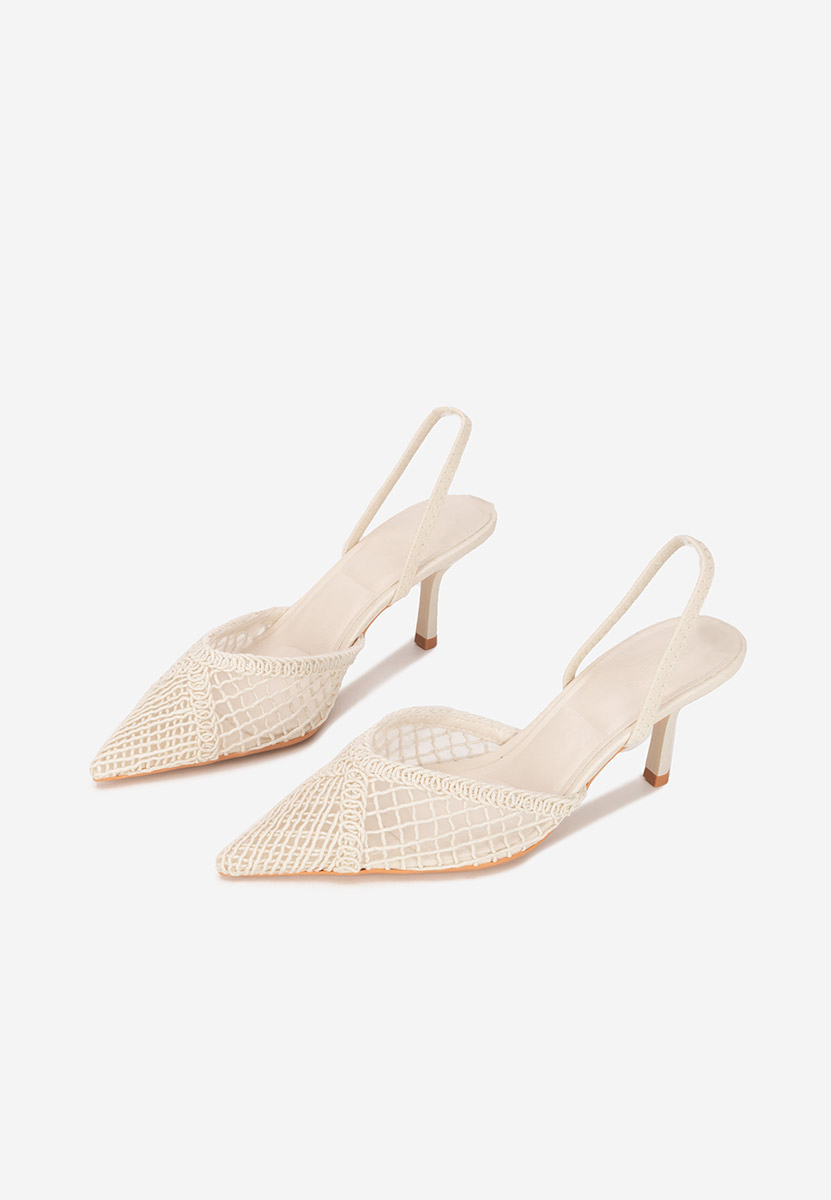 Chaussures slingback beige Siniona