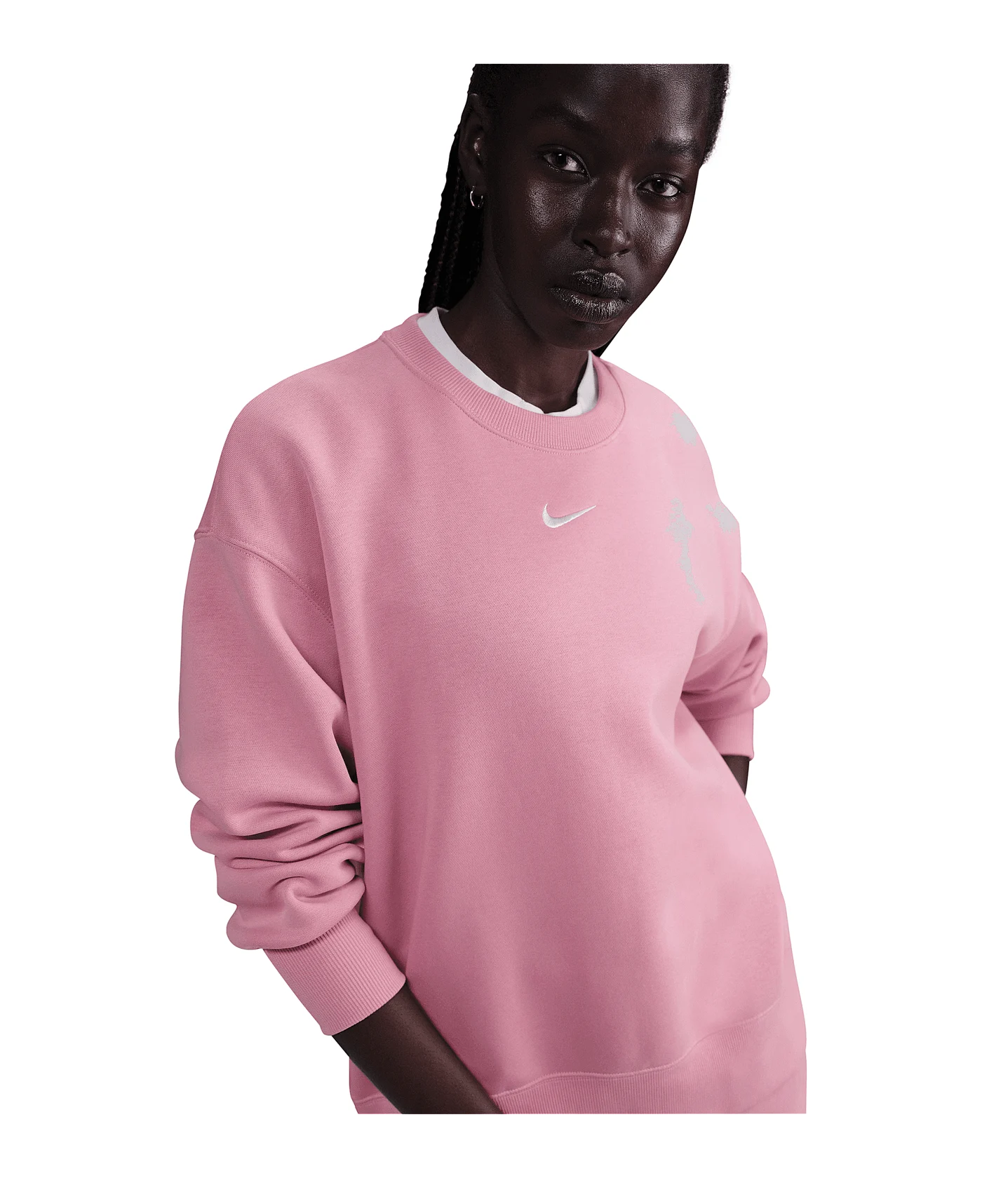 Nike Phoenix Fleece Oversized Sweatshirt Damen Pink F699