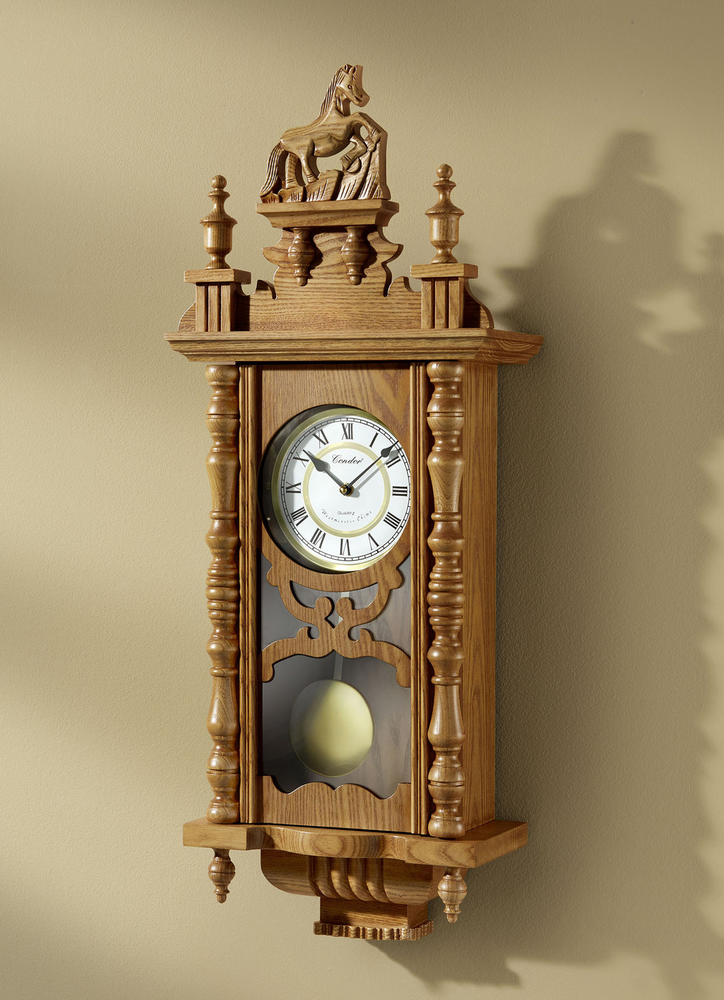 Wanduhr mit Pferd