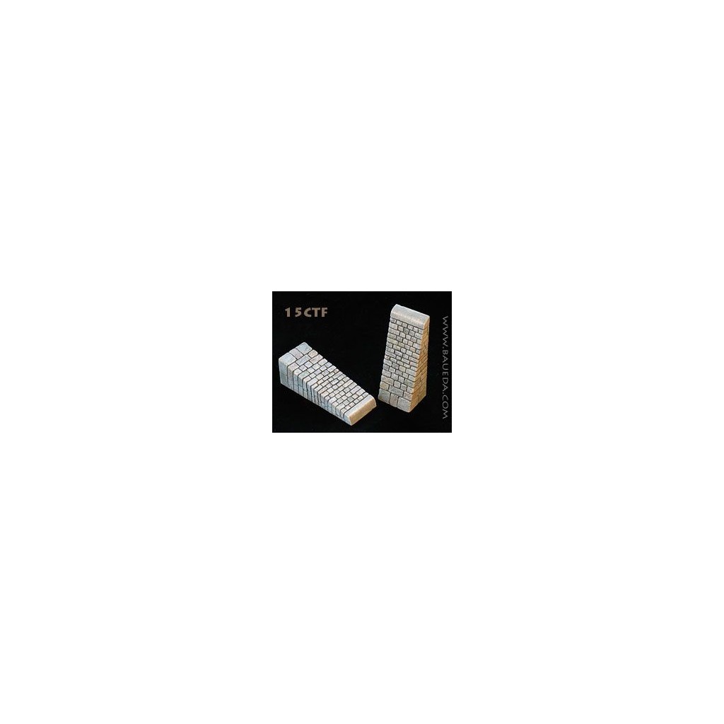 Angled counterfort module for Ancient Near East fortified towns and fortresses