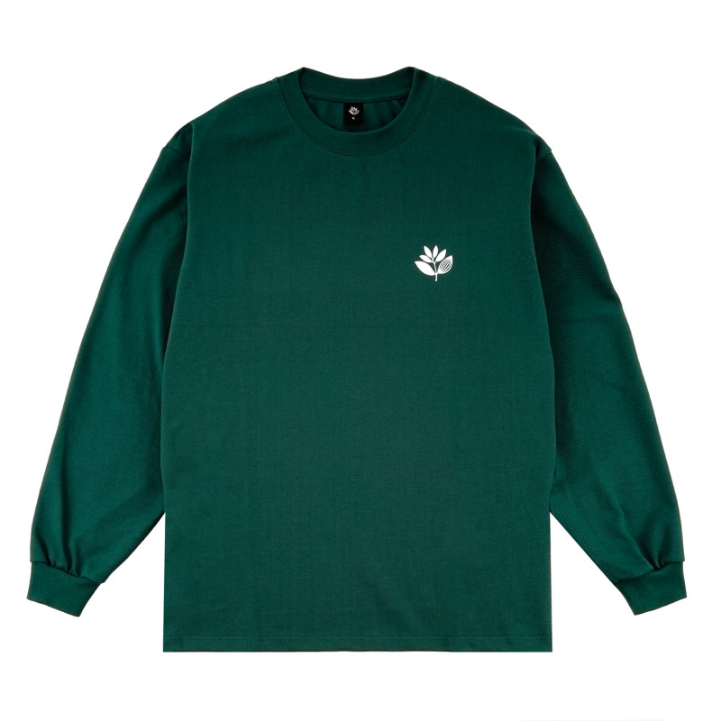 T-SHIRT À MANCHES LONGUES PIQUETÉ PLANTES - VERT