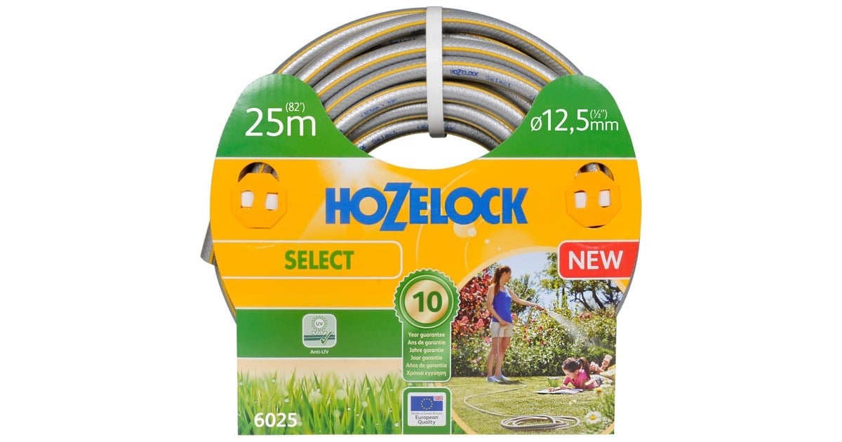 Hozelock6025 Select Slang  (Zilver/geel, 25 meter, Ø 12,5 mm)