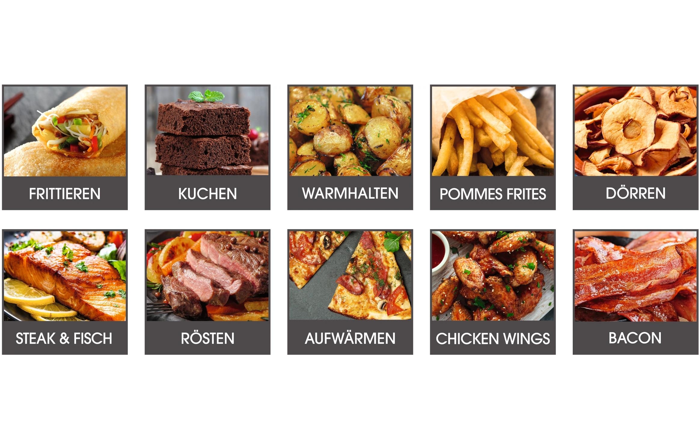 GOURMETmaxx Heissluftfritteuse »6 kg, Schwarz« 2400 W