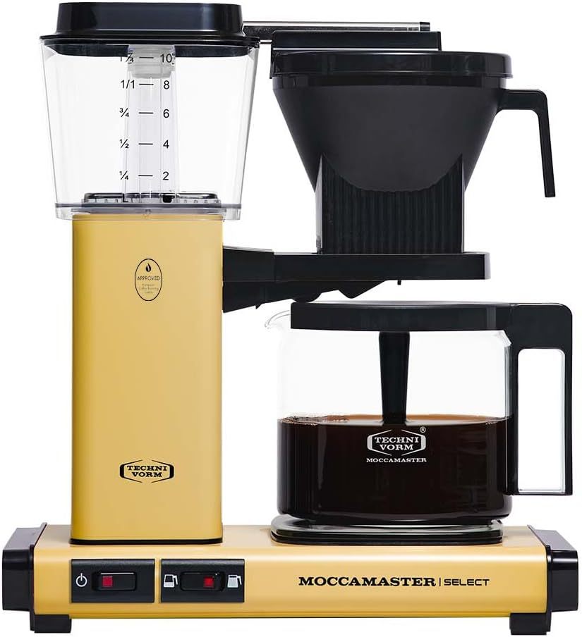 Moccamaster KBG Select, Kaffeemaschine, Retro Kaffeemaschine, Filterkaffee, Off-White, 1.25L