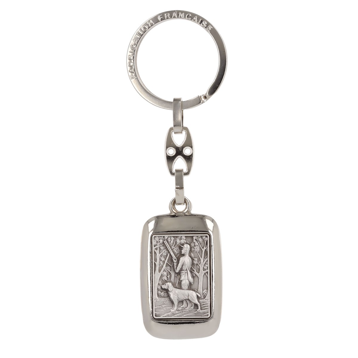 Porte clé métal chasseur