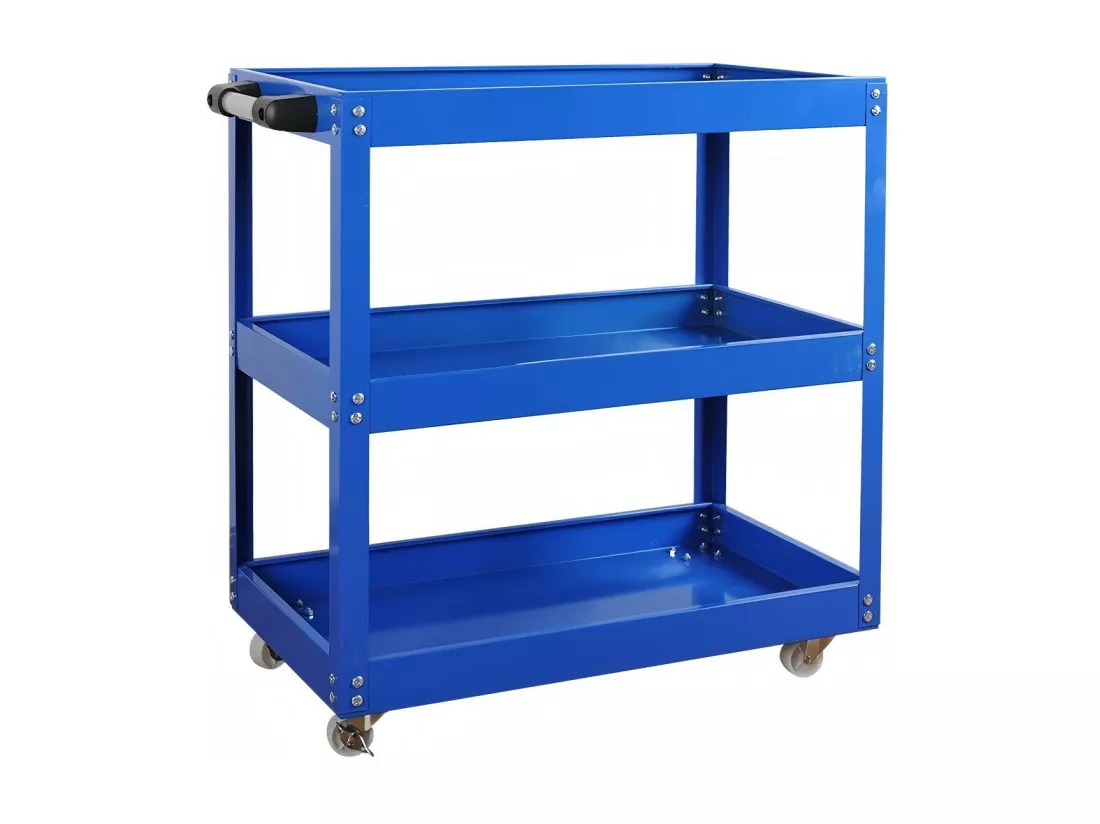 Chariot à outils pour atelier, stockage d'outils, roue caoutchouc solide, max200kg, 66x36x74cm