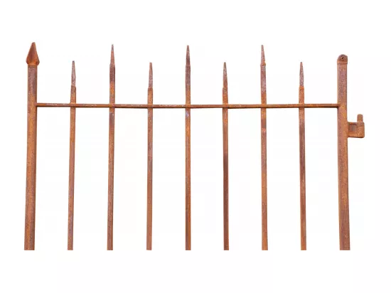 BISCOTTINI Portail en fer - Fer massif avec détails ornementaux anciens - Clôture en fer - Portail en métal - Porte décorative - Portail d'entrée - Mobilier d'extérieur - 96x8x200 cm