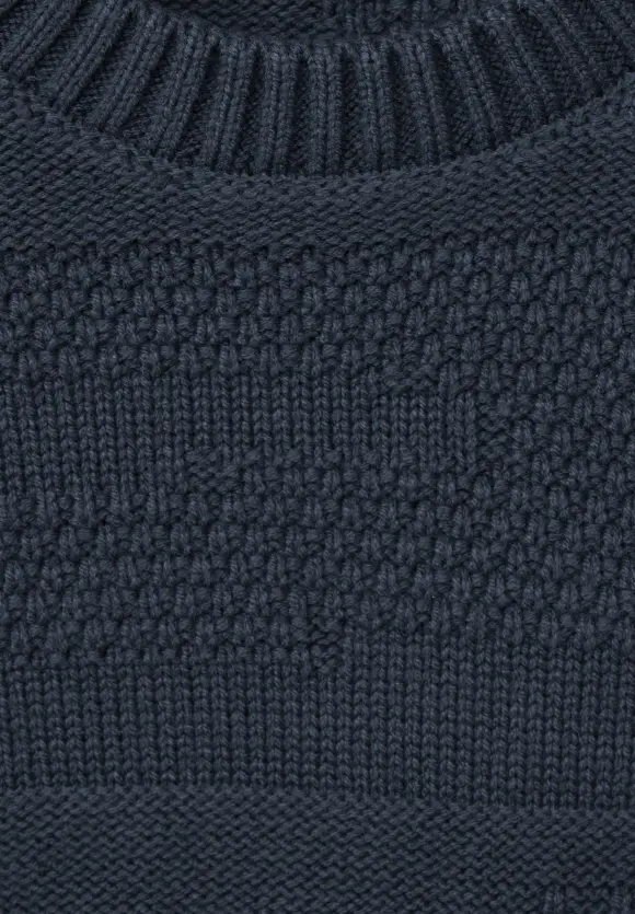 Pullover mit Muster - dark dust blue