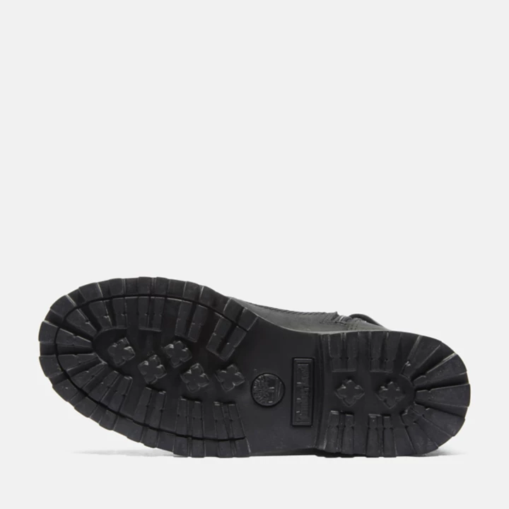 Bota infantil Courma de 6 polegadas com zíper lateral na cor preta.