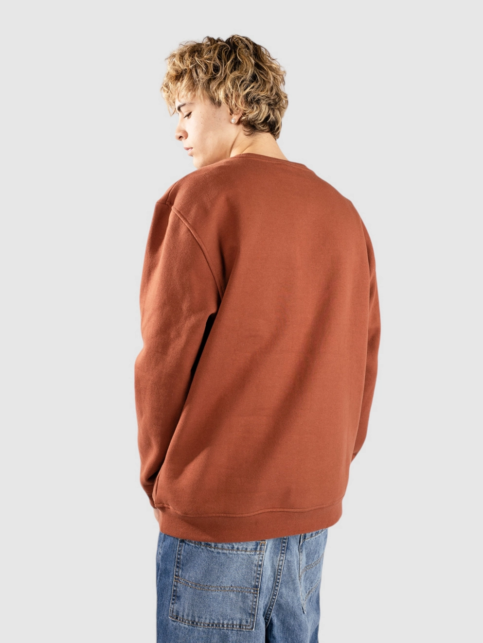 Santa Cruz Screaming Scratched Hand Strip Sweater burnt sienna