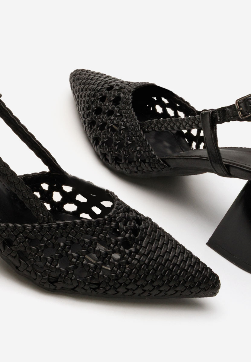 Chaussures slingback noirs Letira V2