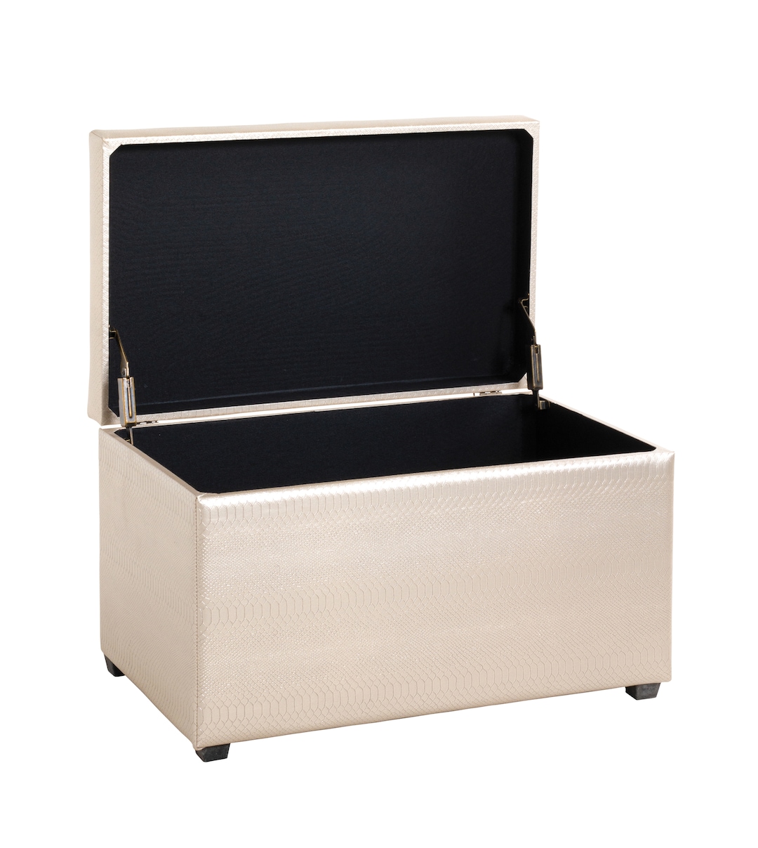 Sitztruhe 65 x 42 cm goldfarbig