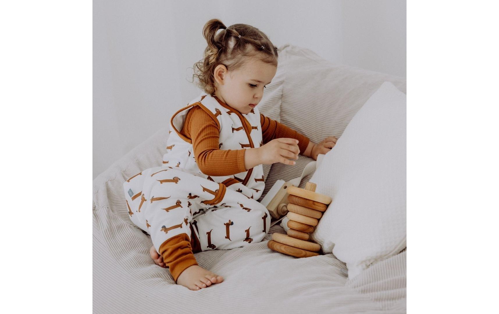 Baby-Ganzjahrschlafsack Jumper Dackel 70 cmGanzjahresschlafsack mit Füssen für Babys
