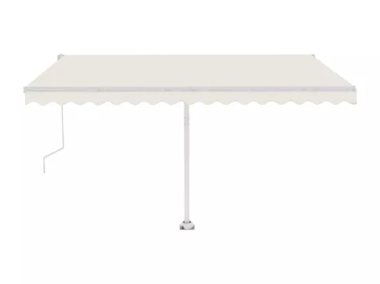 Auvent automatique avec capteur de vent et LED 400x350 cm Crème