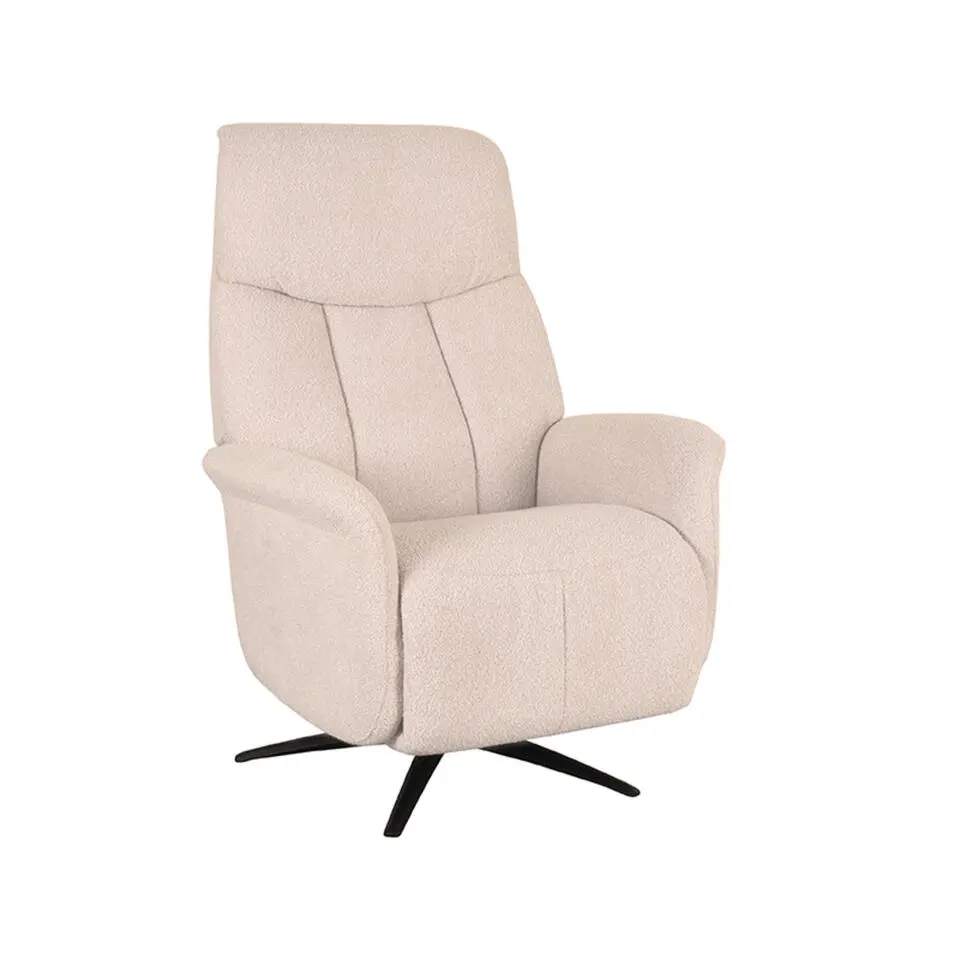 LABEL51 Fauteuil Oslo - Naturel - Boucle - Elektrisch - 87x79x112 cm
