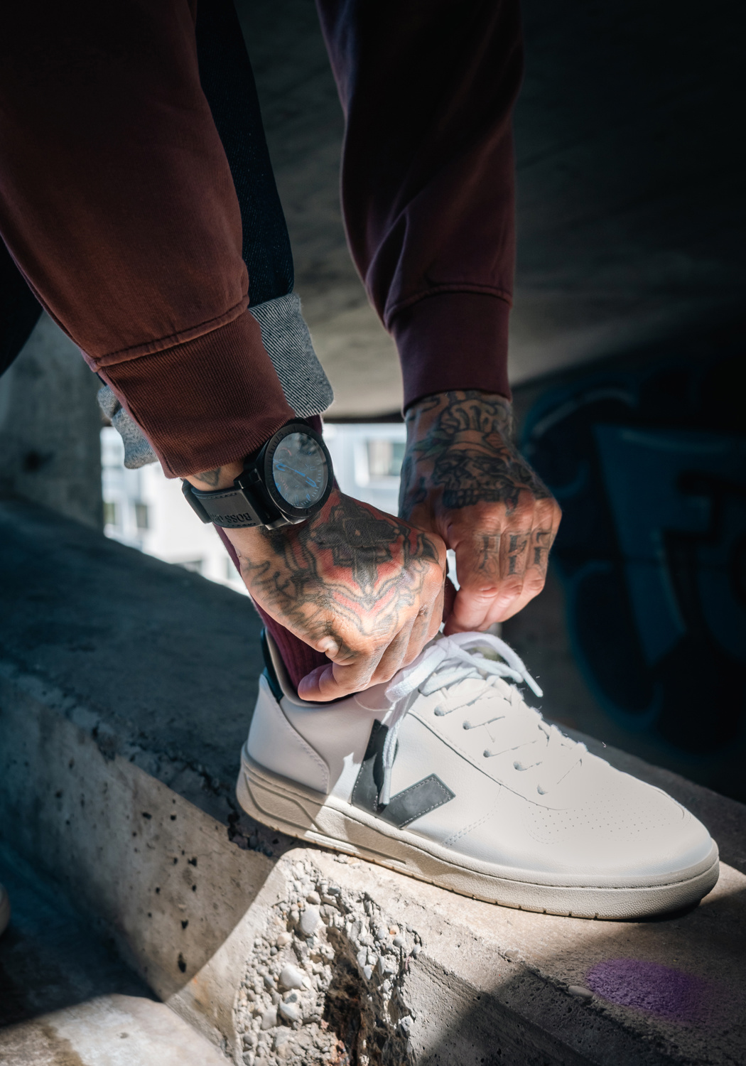 Veja Sneaker V-10 CWL White Black - vegan