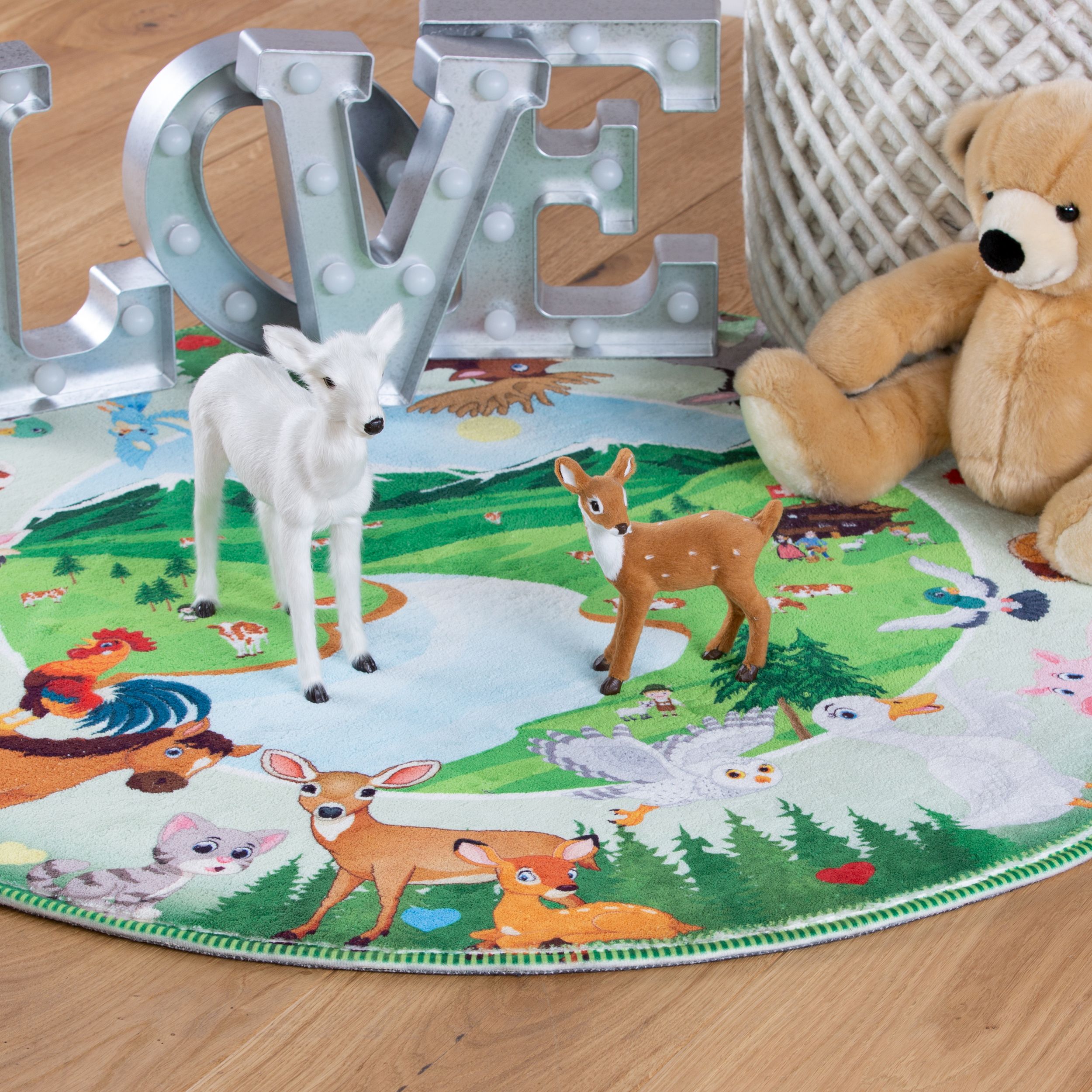Kinderteppich MY JUNO 80 cm rund