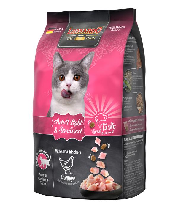 Leonardo Trockenfutter für Katzen Adult Light