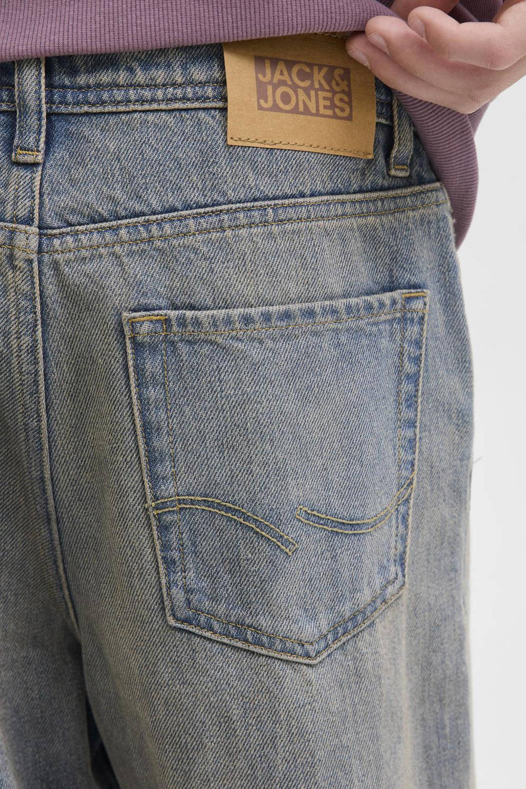 JACK & JONES JUNIOR baggy high waist baggy jeans medium blue denim