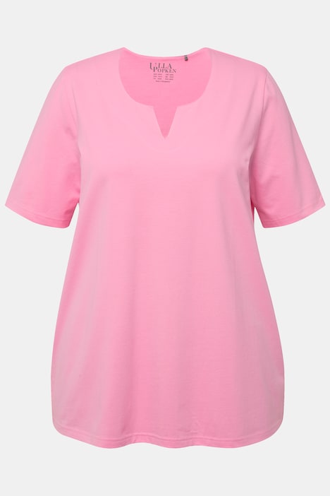 T-Shirt, A-Linie, Tunika-Ausschnitt, Halbarm