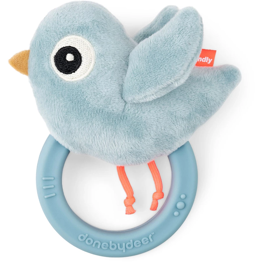 Done by Deer™ Rassel mit Beißring Birdee Blau