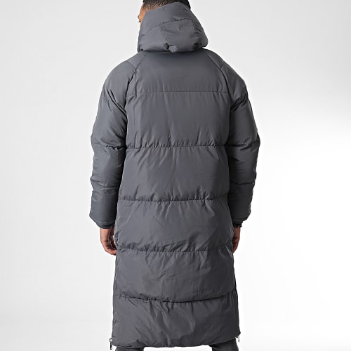 Doudoune Capuche Longue Gris