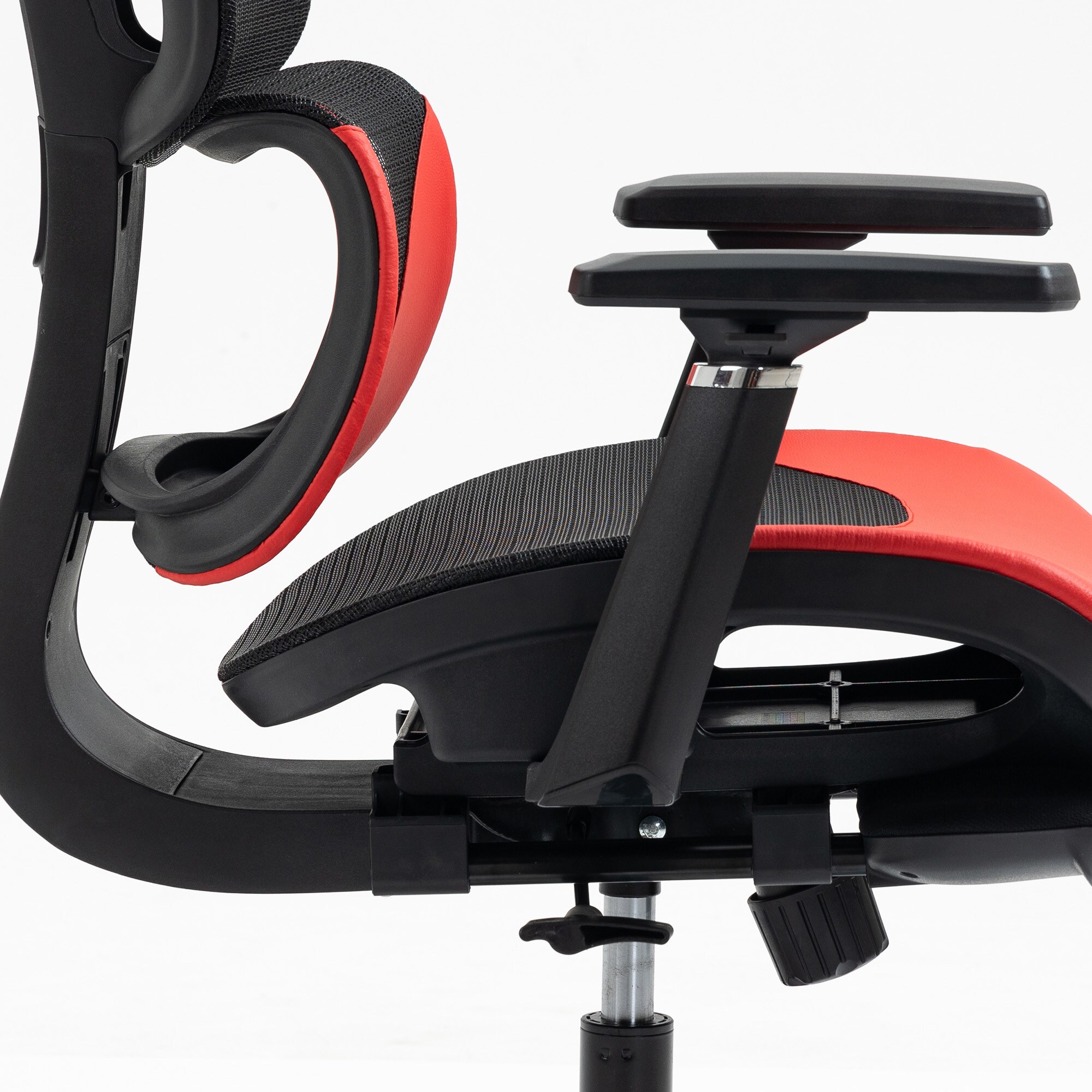 Bürostuhl in modernem Racing-Design - ergonomischer Gaming Schreibtischstuhl mit Nacken- und Lordosenstütze - komfortabler Gaming Stuhl mit atmungsaktiver Netzrückenlehne und Wippfunktion