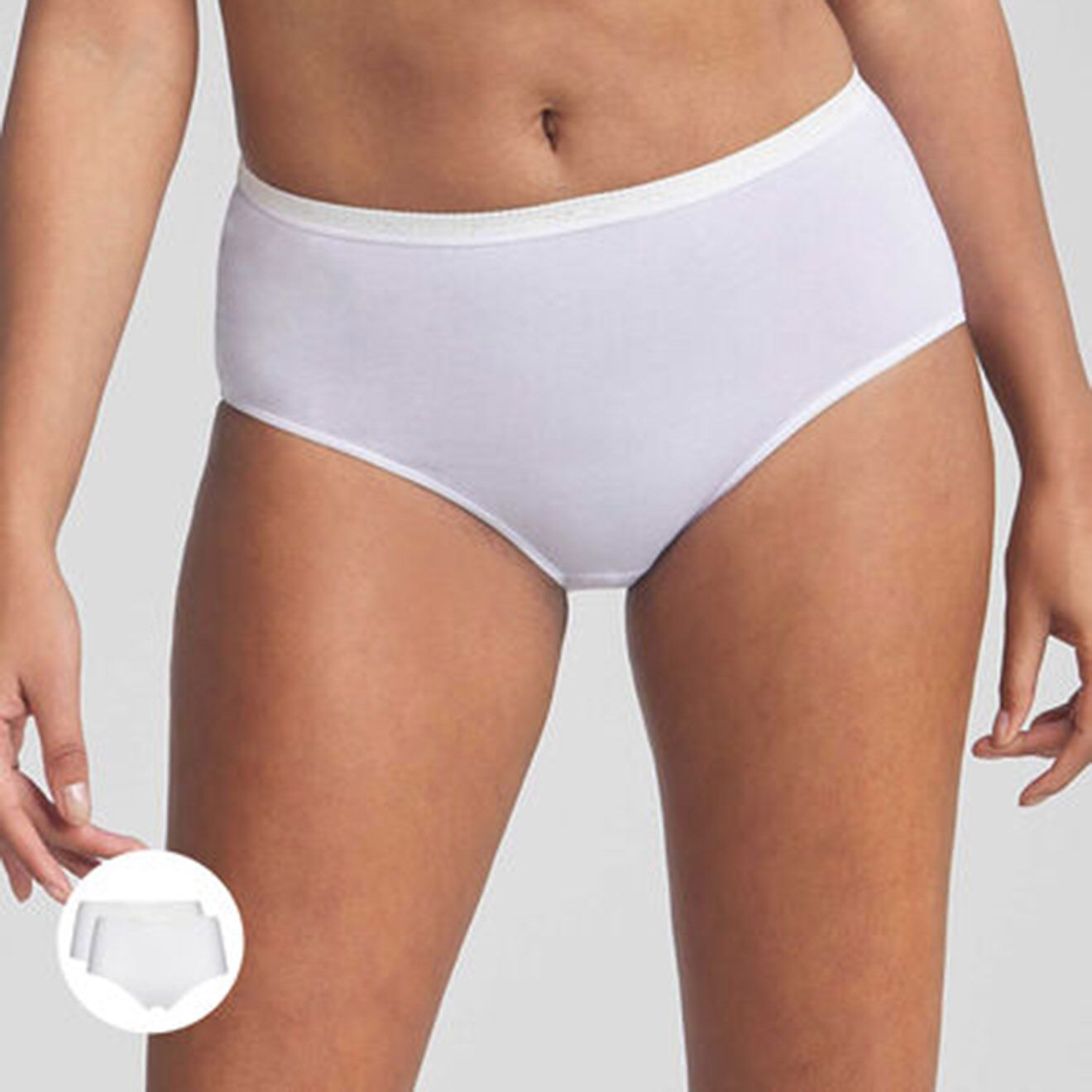 Playtex 2 Culottes en Coton Bio blanches