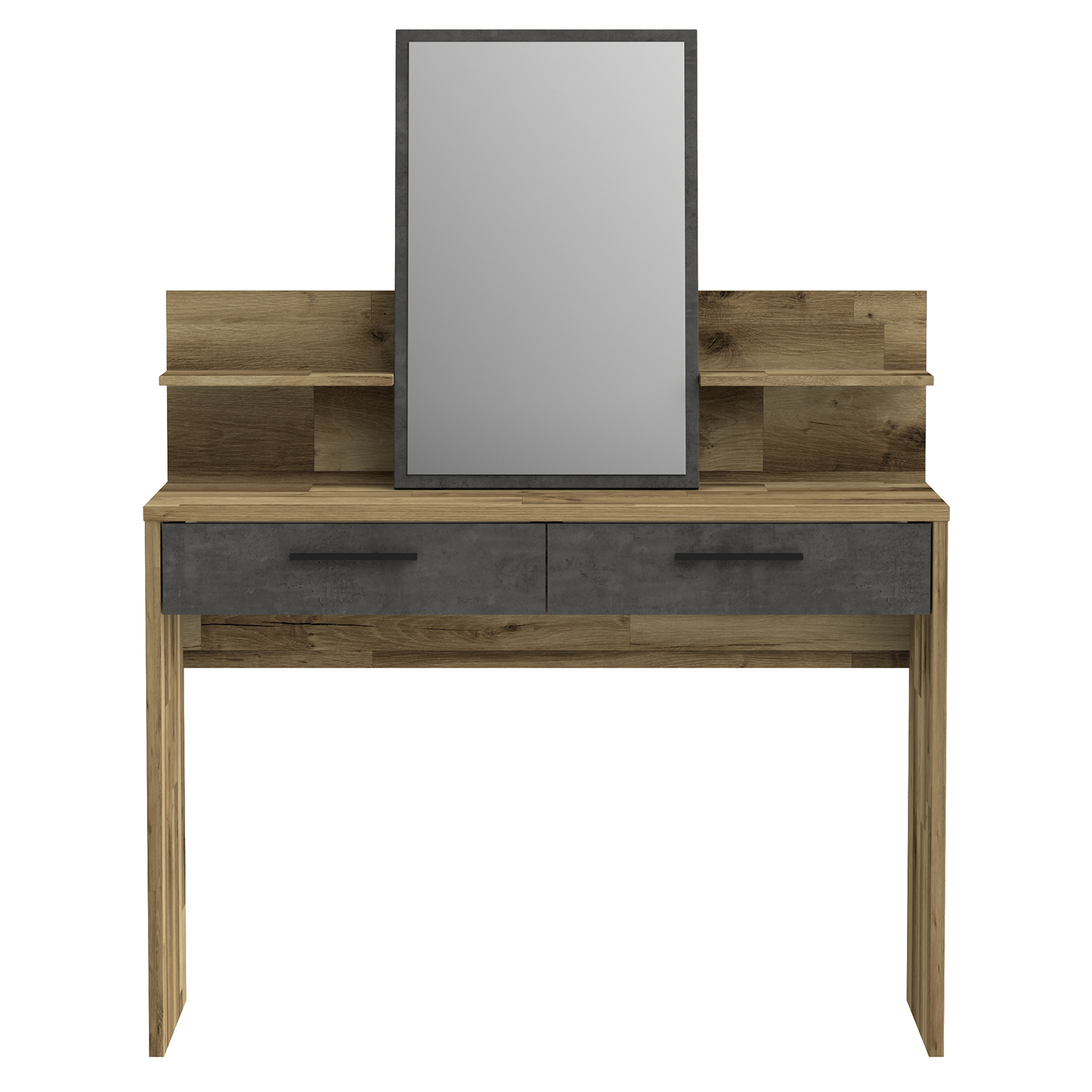 Schminktisch - Stabeiche - Betonoptik - 115 cm