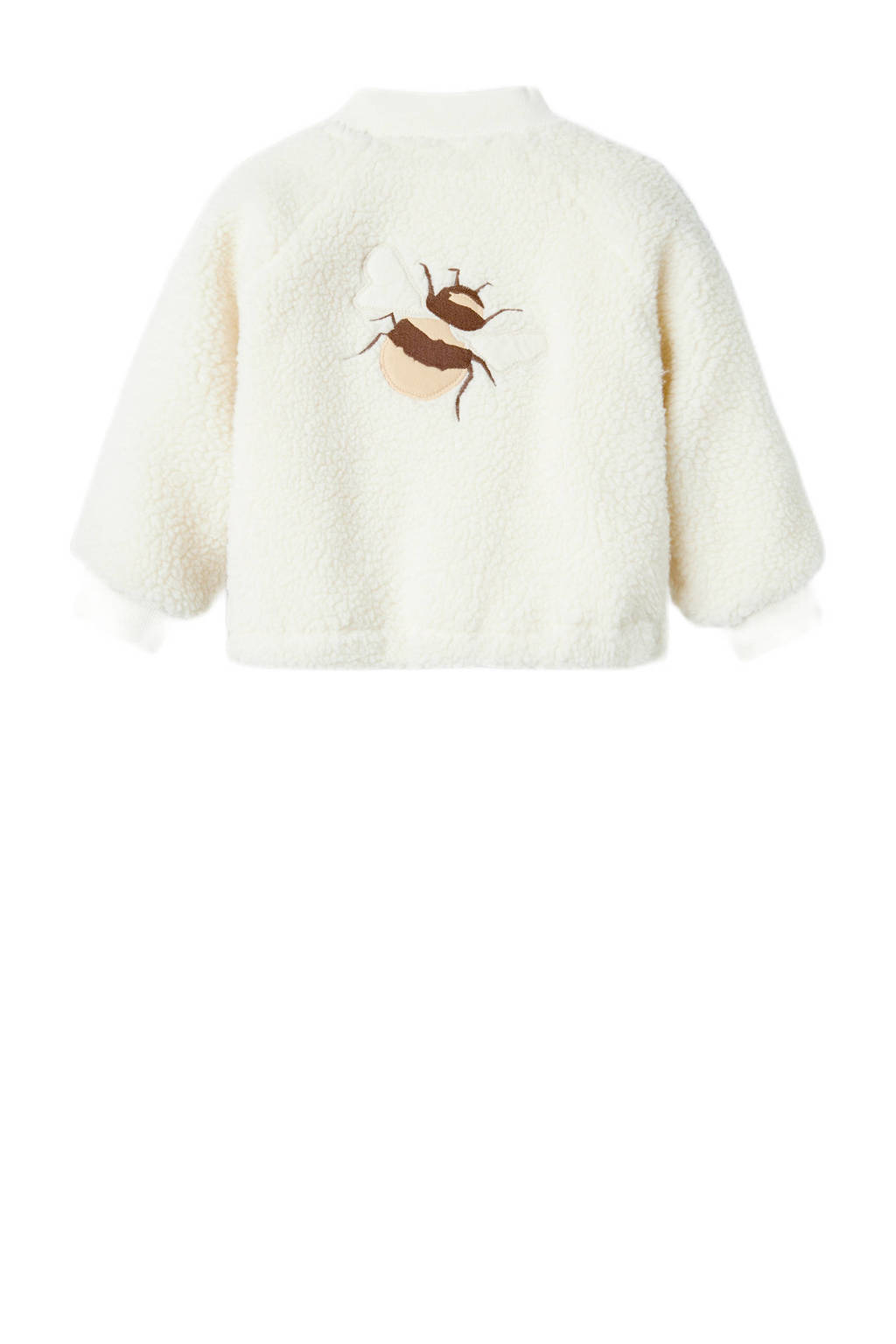 LIL' ATELIER teddy jas offwhite/bee