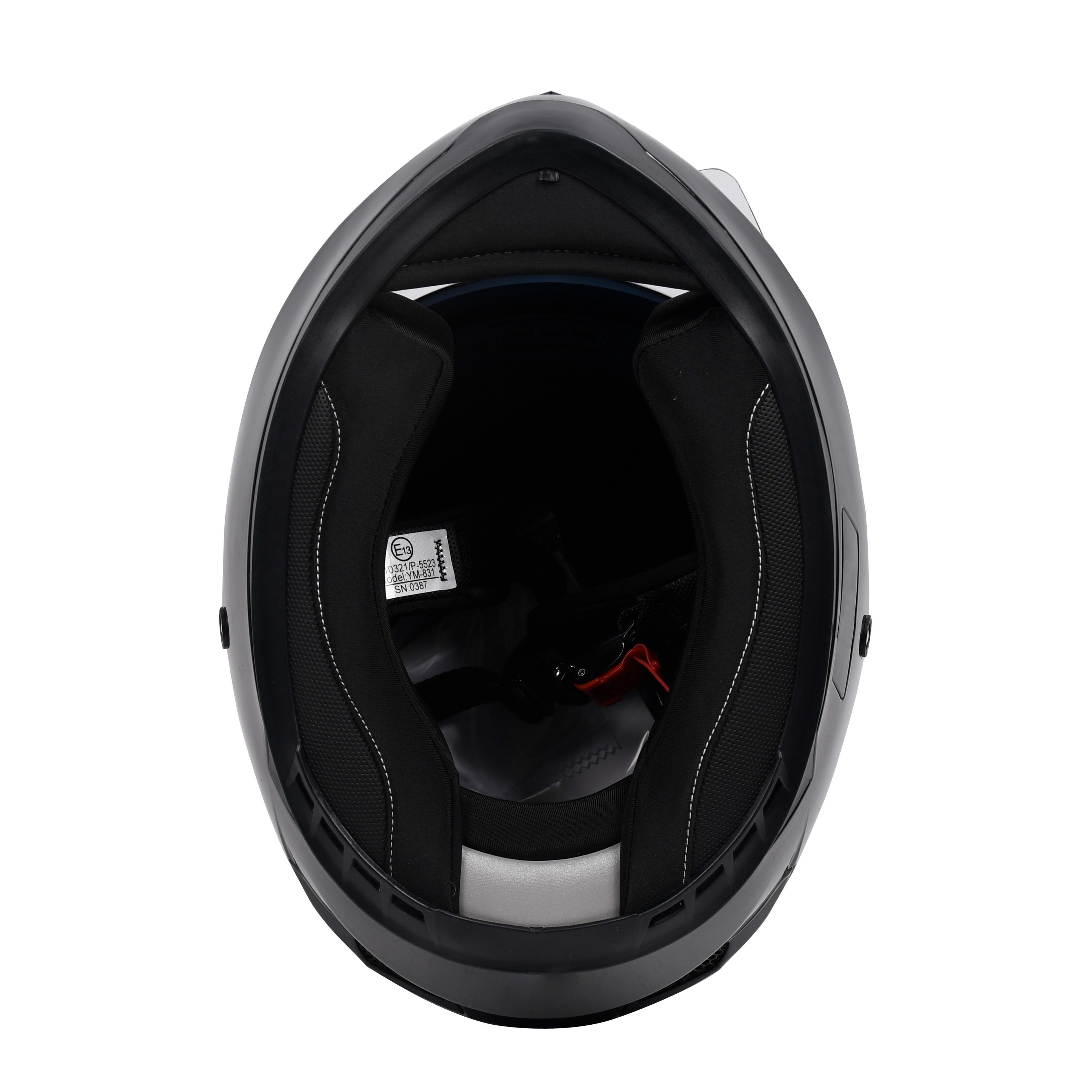 Motorrad Integralhelm Einzelvisier schwarz Grösse 61