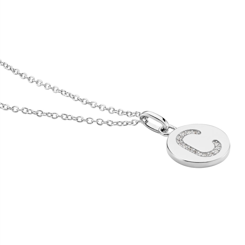 Collier Argent Eugenien Oxydes De Zirconium