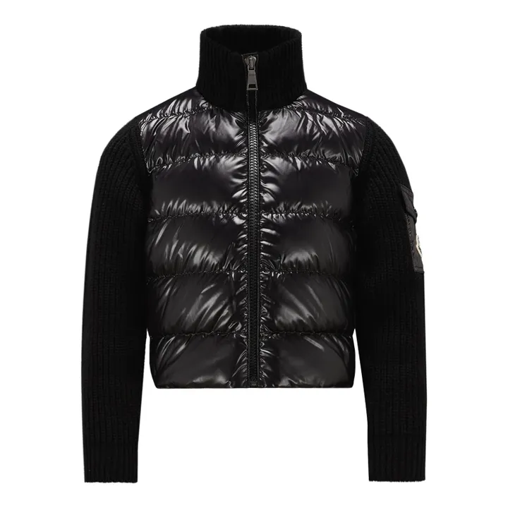 Moncler Veste Bi-matière Col Montant | Noir