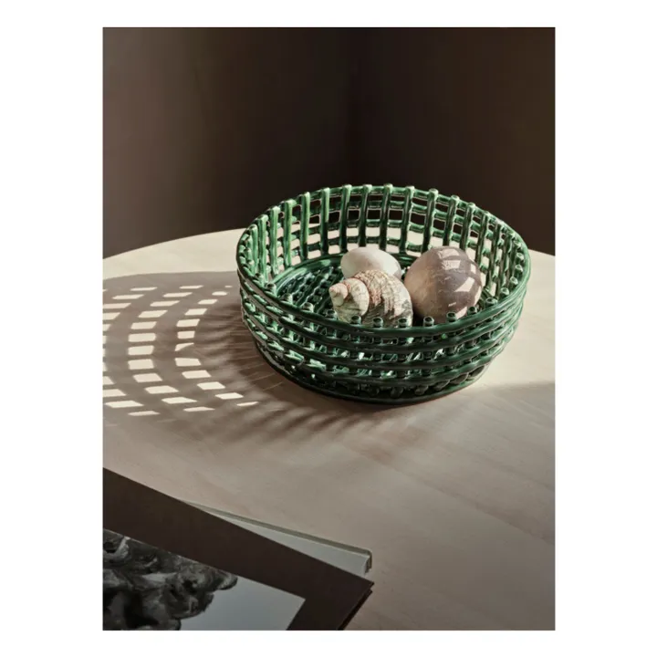 Ferm Living Centre de table Ceramic | Vert émeraude