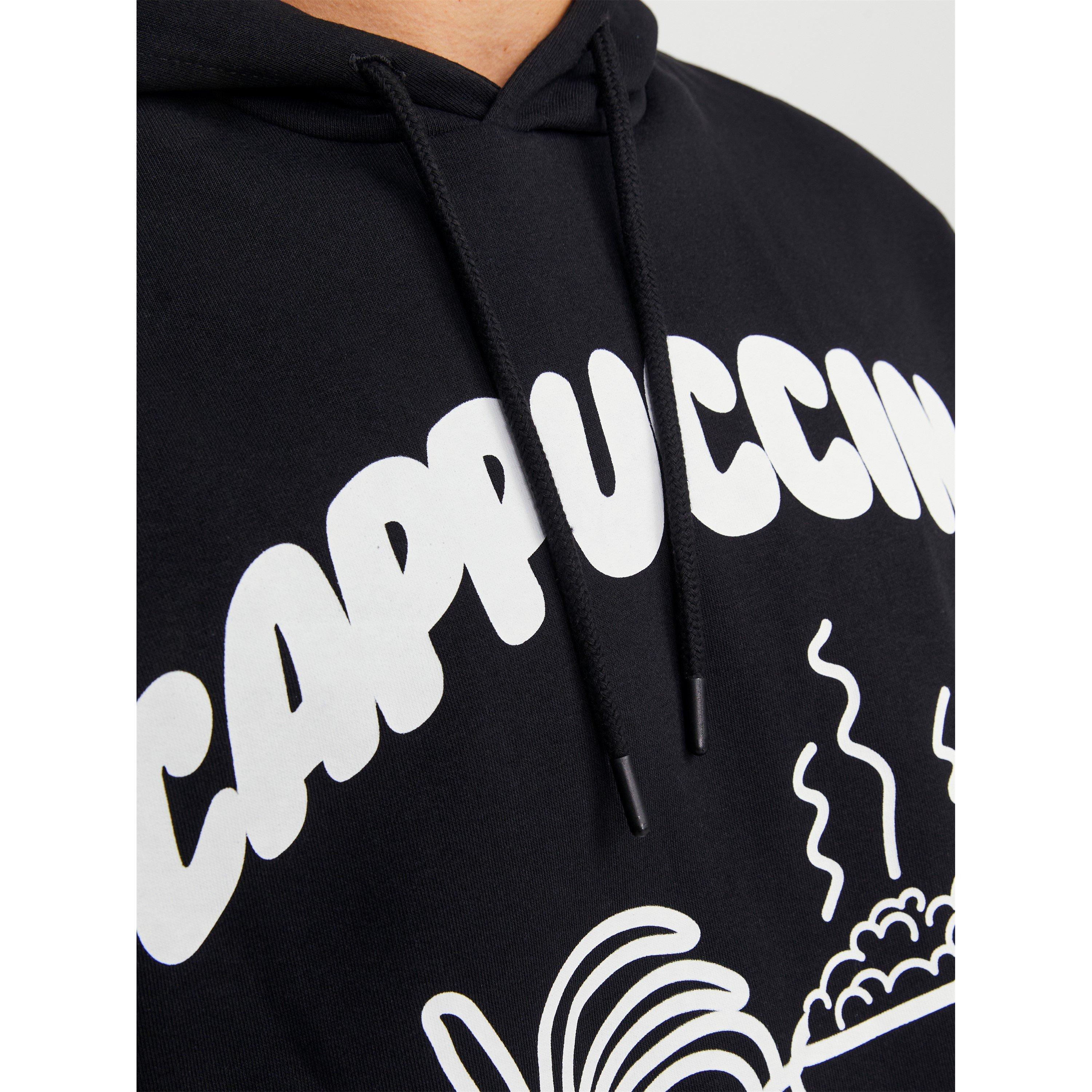 Jack and Jones Graphic Cappuccino Print Hoodie Mens