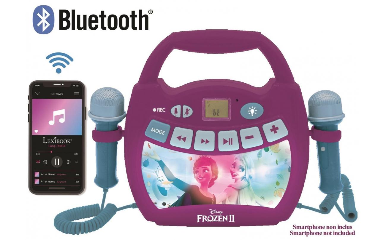 Frozen 2 bluetooth karaokespeler met 2 microfoons