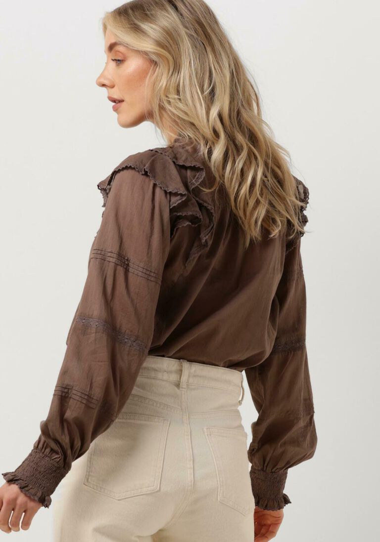 NEO NOIR bruine neo noir blouse simkie s voile blouse