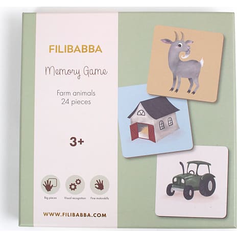 Filibabba vendespil med bondegårdsdyr 24 brikker