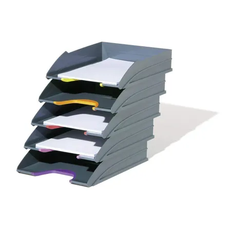 Durable 770557 Ablageschalen Varicolor TRAY Set, 5 Stück im Set, anthrazit