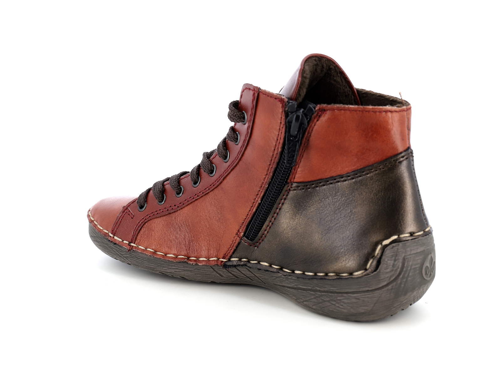 Rieker-52512 Matières combinées Orange