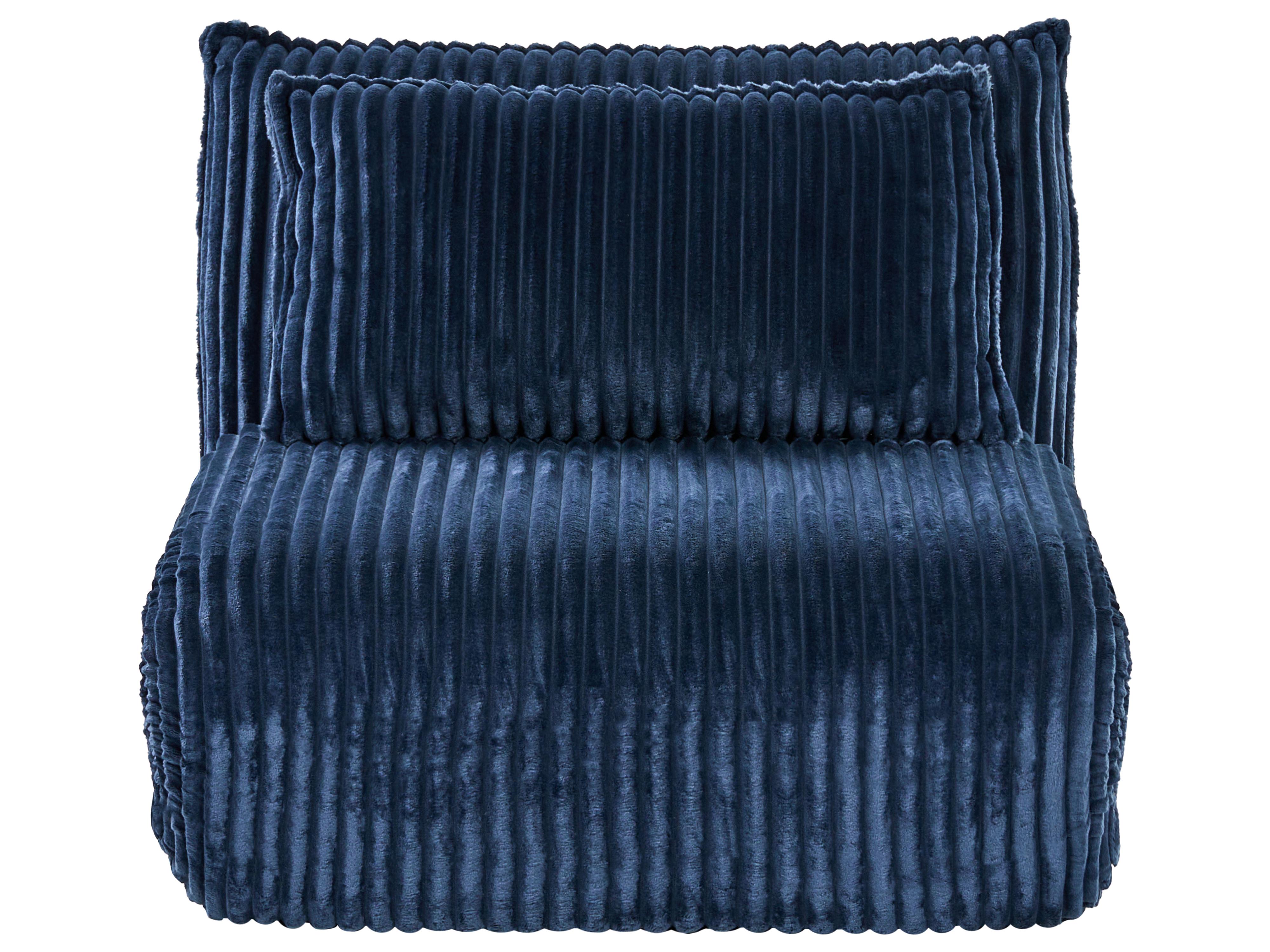 Eenpersoons slaapbank LYSEKIL Corduroy Blauw