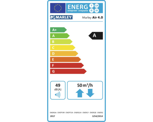 Marley Fresh Air Warmtewisselaar Air 4.0 voor gecontroleerde woningventilatie inclusief afstandsbediening