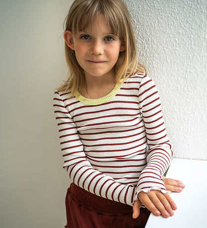 Minimalisma Bluse - Rib - Seide/Baumwolle - Bardot - Hibiskusstr