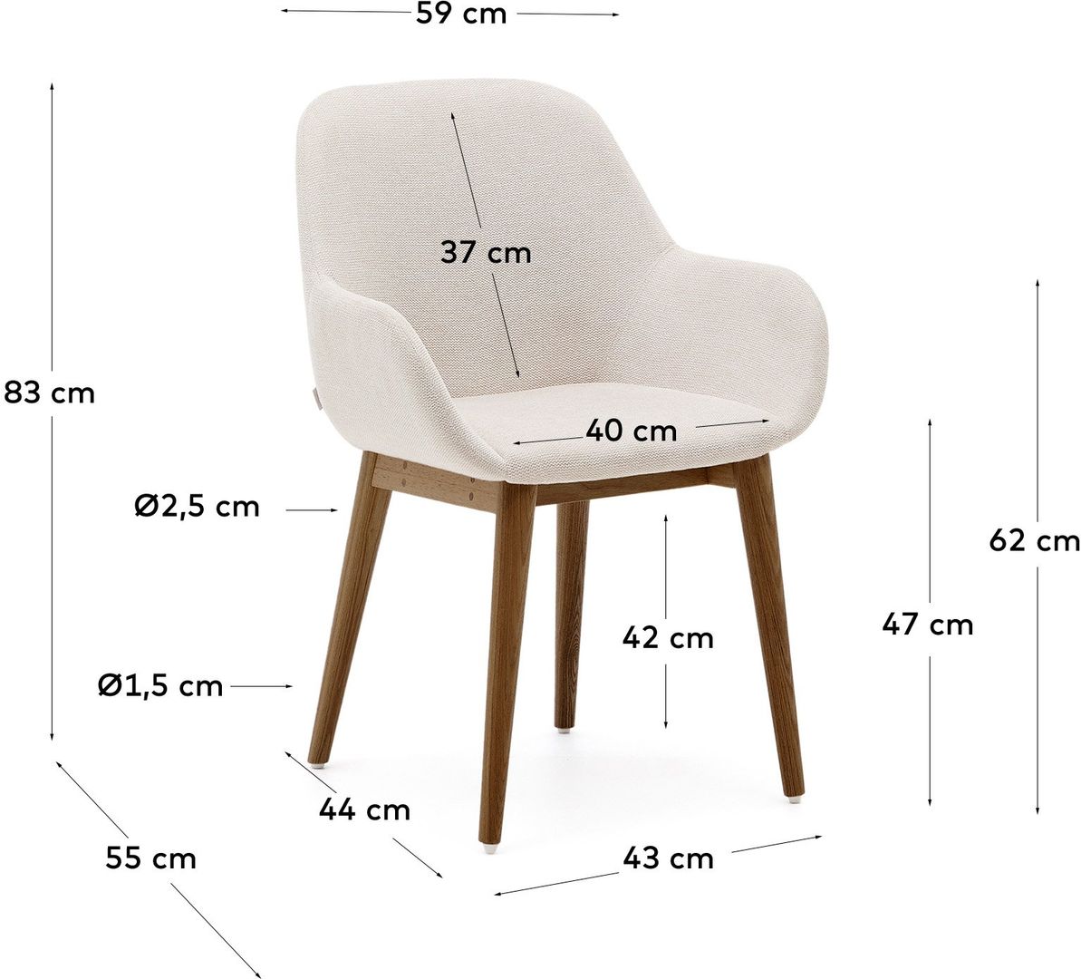 Kave Home   Konna Essenhout Eetkamerstoel