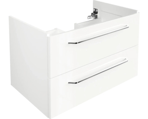 Wastafelmeubel FACKELMANN Milano BxHxD 80 x 49,2 cm x 47,5 cm Frontkleur wit hoogglans 84203
