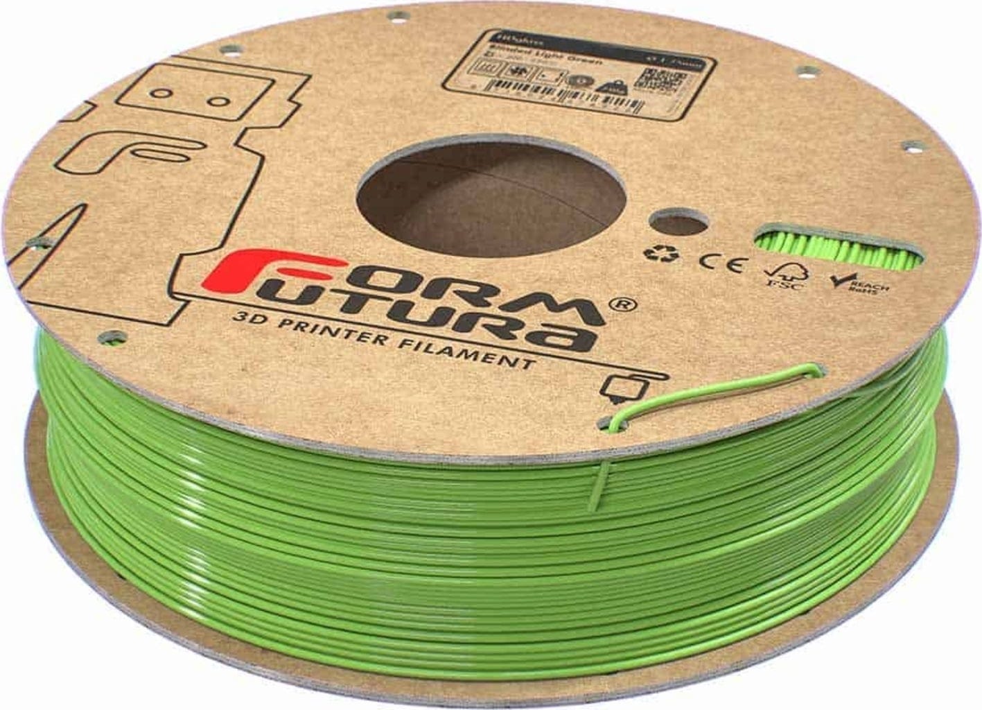 FormFutura  HDglass™ Blinded Light Green, 1,75 mm / 750 g    Einzigartiges PETG für undurchsichtige Modelle mit hoher Festigkeit