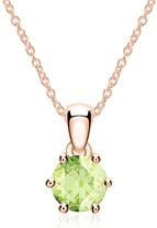 Ketting in 14 karaat roségoud met Peridot