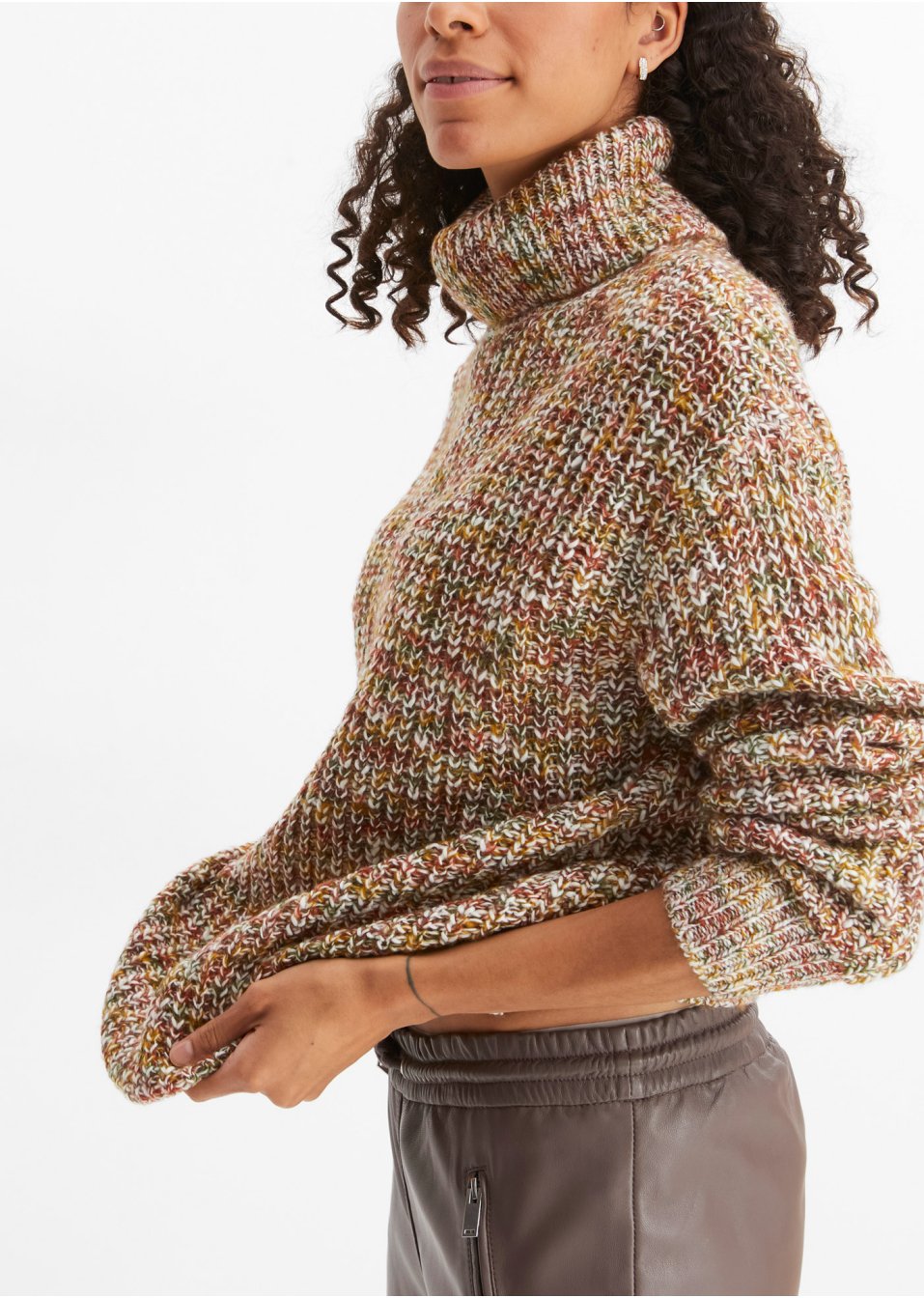 Pull col roulé