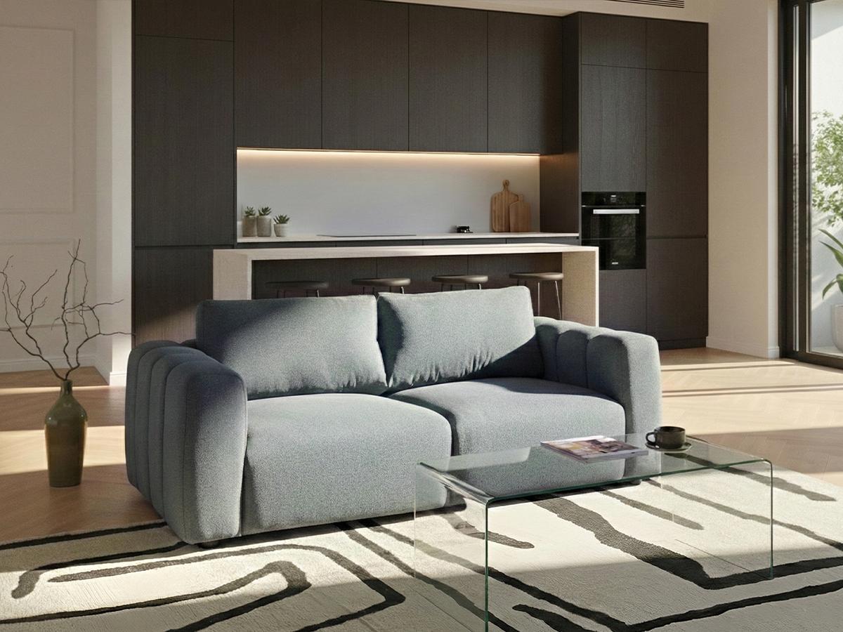 Modulaire bank 2-zits KIVVIK Bouclé Groen