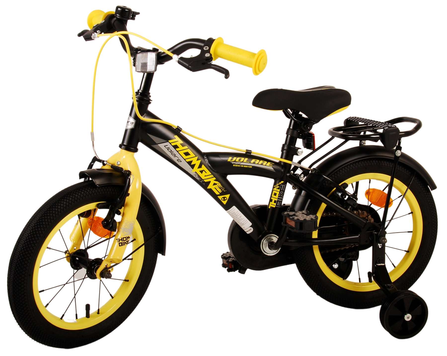 TPFSports Thombike Kinderfahrrad - Jungen - 14 Zoll - Rücktritt + Handbremse - Schwarz/Blau